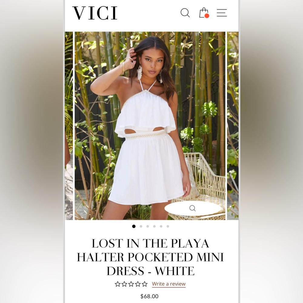 White mini dress